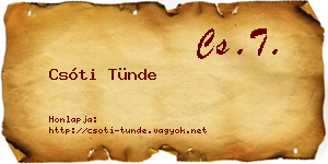 Csóti Tünde névjegykártya