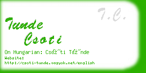 tunde csoti business card